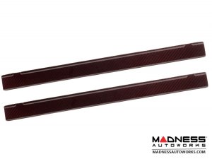 FIAT 500 Door Sills - Carbon Fiber - Red Candy